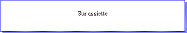Zone de Texte: Sur assiette
