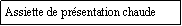Zone de Texte: Assiette de prsentation chaude