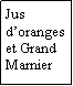 Zone de Texte: Jus doranges et Grand Marnier